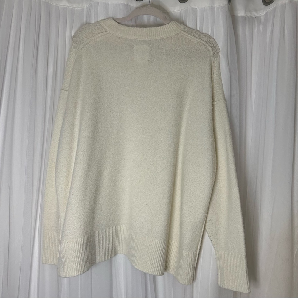 Aerie Cream Crew Neck Sweater - Picture 3 of 6